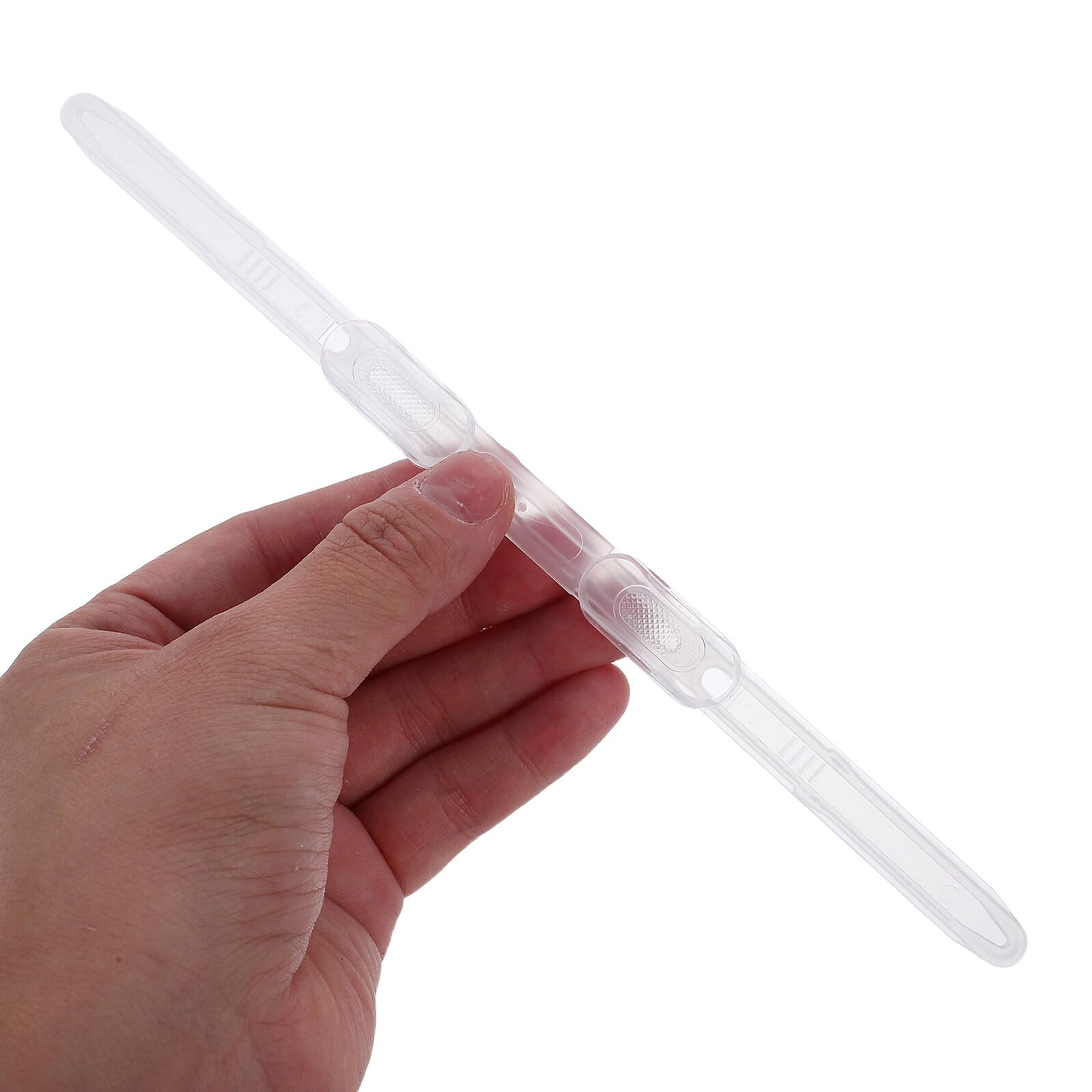 Mobestech Fermagli per Raccoglitori a Fogli Mobili in Plastica Trasparente Strisce di Rilegatura 100 Pezzi Clip per Documenti Organizzazione Ufficio e Scuola Morsetti Resistenti per
