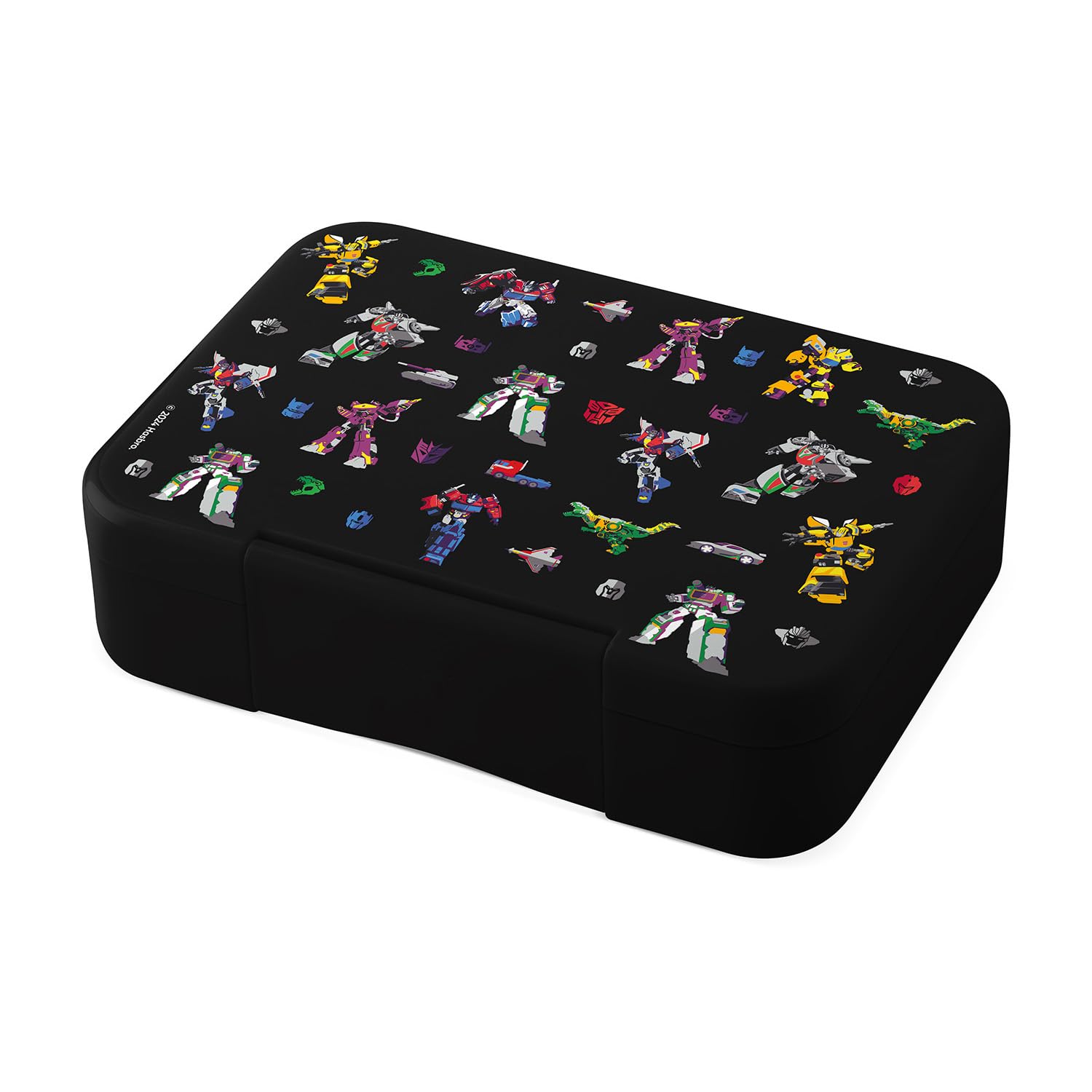 Simple ModernTransformers Bento Lunch Box for Kids | BPA Free, Leakproof, Dishwasher Safe | Meal Container for Girls and Boys, Toddler | Porter Collection | 5 Compartments | Transformers Block Nation
