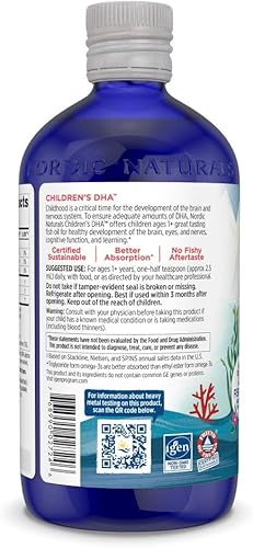 Miniatura 3 de Nordic Naturals - DHA líquido para niños, suplemento de aceite de pescado DHA Omega-3 para niños, apoya la salud del corazón y el desarrollo