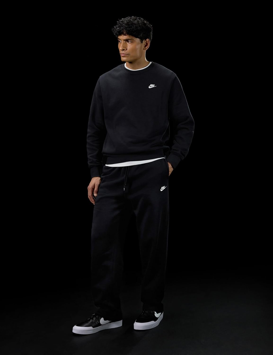 Nike Mens Club Open Hem Brushed Fleece Pants - Image 3