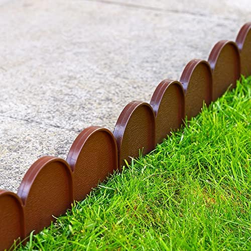 Lawn Edging, 10-metre Flexible Garden Edging, Plastic Flower Ben Edging, Easy Installation, Flexible Material (White)