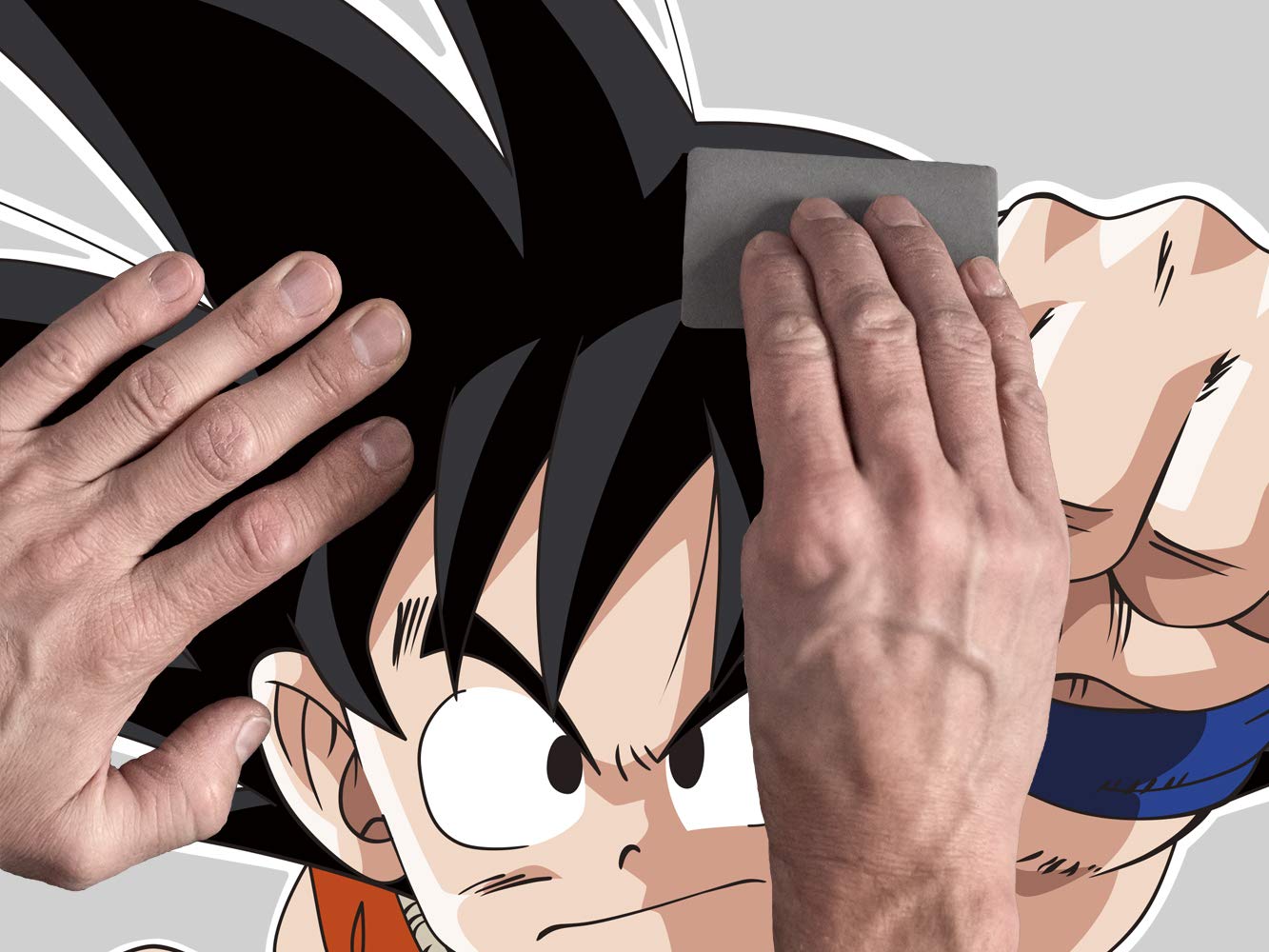 Vinyle mural taille réelle Dragon Ball Super Goku enfant Nuage Produit officiel – Plusieurs dimensions – Vinyle pour murs – Produit original – Vinyle adhésif mural – Décoration maison – DBS 103x110cm