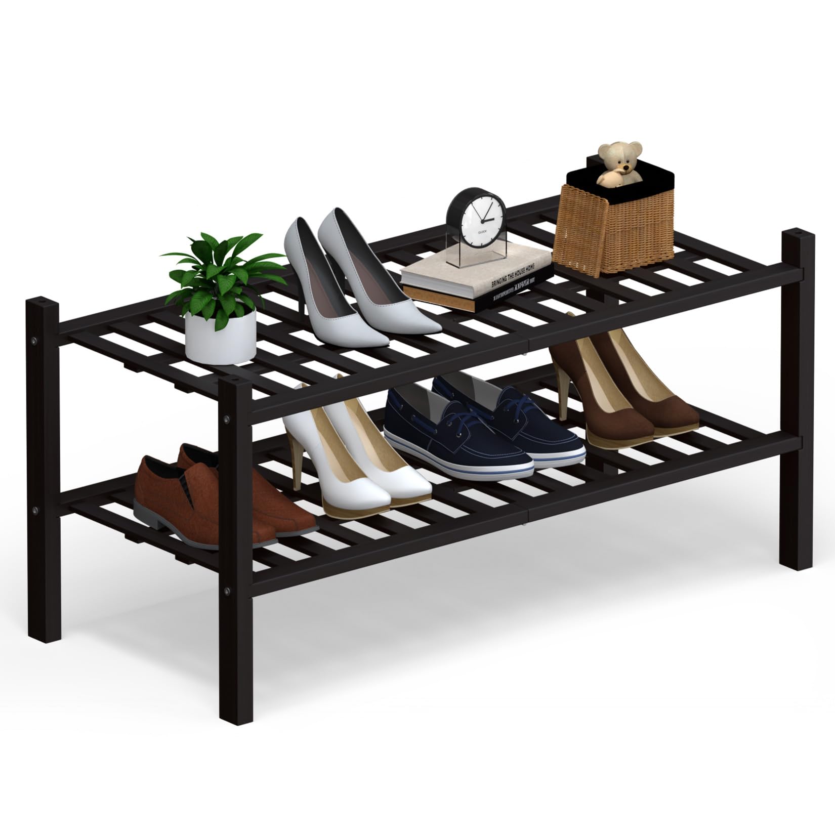 50% off Haddockway Bamboo Shoe Rack with Code MG23ZNU7