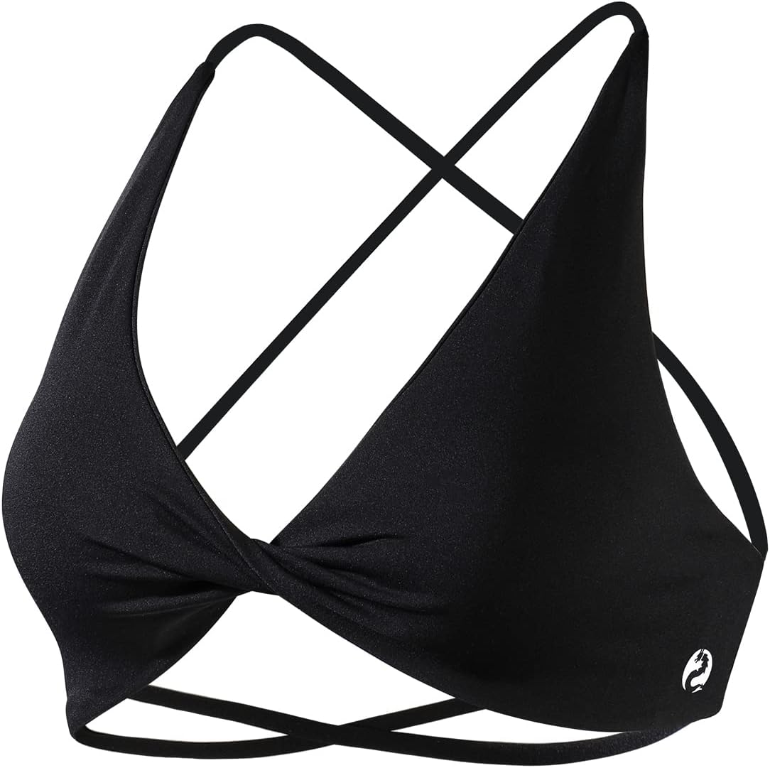 AUROLA Venus Women Sports Bras Backless Strappy Workout Bra, Low Support Removable Padded Gym Bras
