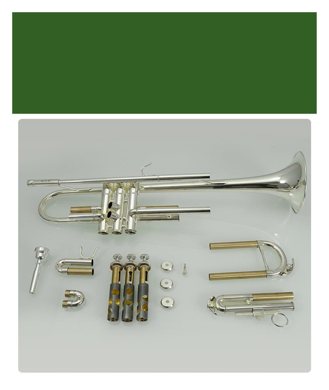trąbka instrument Instrument trąbkowy B Płaski niklowany profesjonalny egzamin dla początkujących