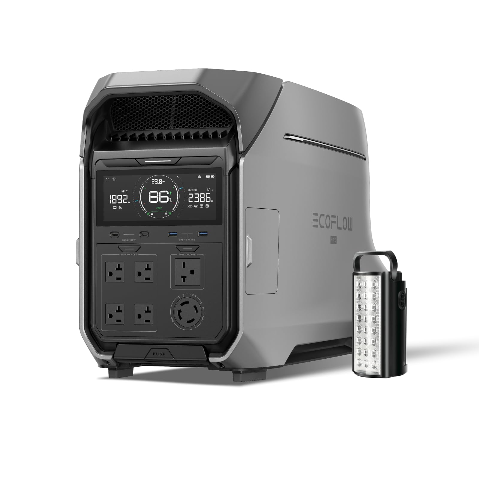 Amazon.co.jp: EcoFlow DELTA Pro3 ポータブル電源+非常用ライト 4,096