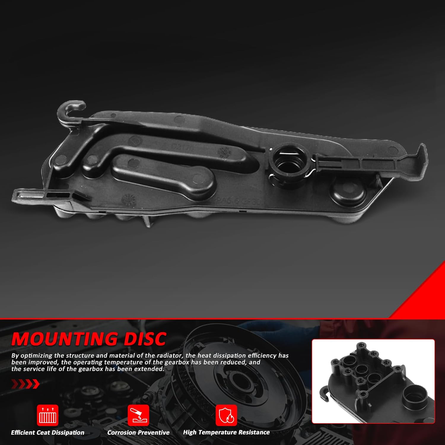Radiator Mounting Peate Automatic Transmission Oil Cooler Thermostat Bracket For BMW 545i 550i 645Ci 630i 650i 730Li 735Li 740Li 750Li 760Li Replace# 17117507973 17117534907 15917BW 57208 0011021608