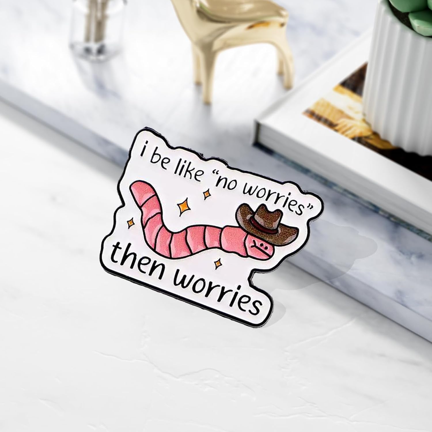 Funny Goose Enamel Pin, “Today I’m a Serious Goose” Cute Cartoon Lapel Pin Brooch, Alloy Metal with Rubber Clutch Back, for Backpack, Hat, Jacket, Bag, Gift Idea image 4
