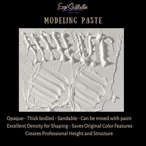 Premium Modeling Paste | Molding Paste | 8 oz | Lightweight | Ideal for Artwork and DIY | Perfect Density | Slow Drying | Hard as Stone When Dry