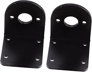 2 Pcs Motor Bracket dc Gear Motors Bracket Gear Motor Accessories dc Holder Metal Holder Metal Stand Right Angle Bracket Small Motor Mount 3D Aluminum Alloy Horizontal Hardware