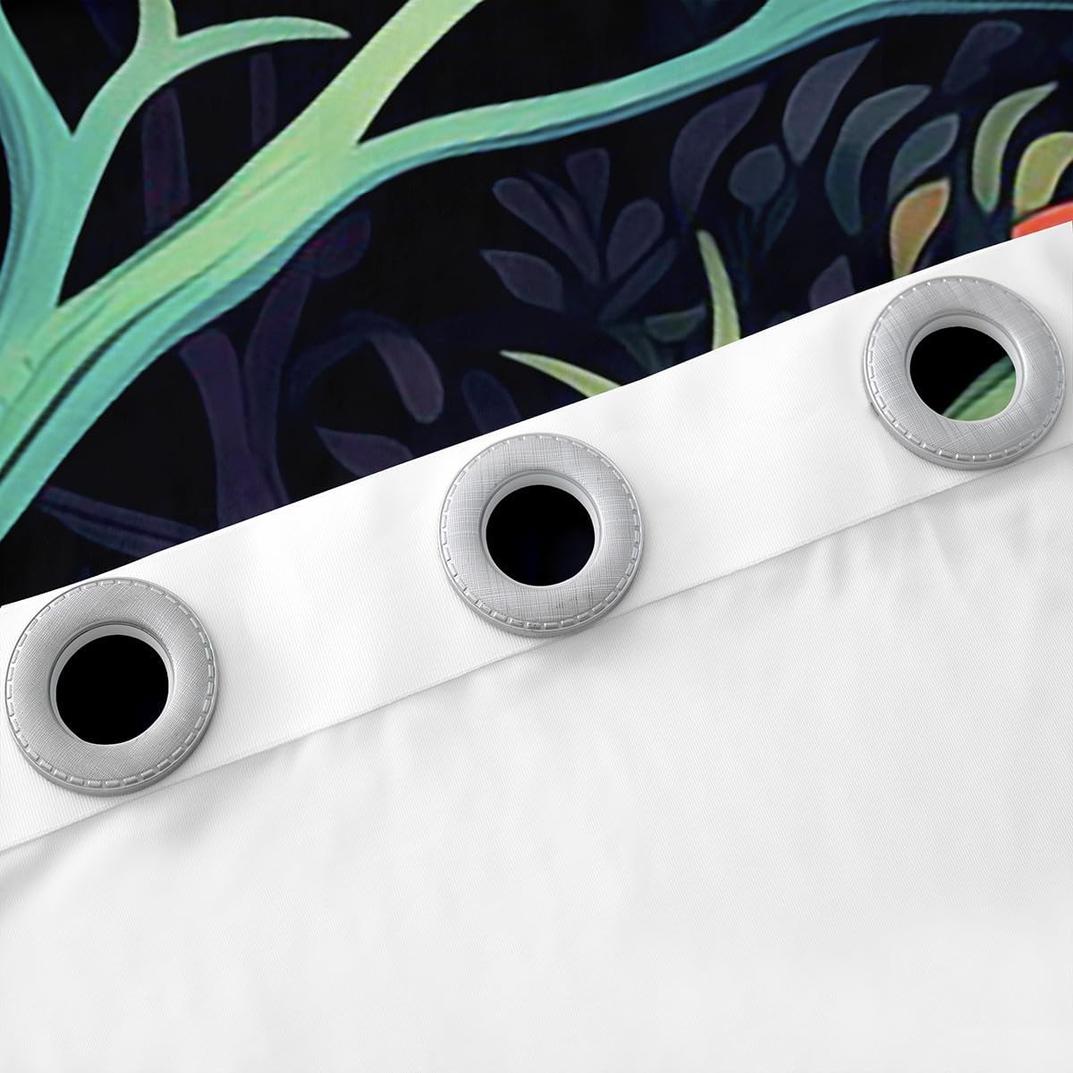 Erosebridal Colorful Floral Tree Window Curtains,Jungle Forest Plant Flower Curtains & Drapes,Watercolor Flowers Window Treatments Country Nature Themed Bedroom Decor 2 Panels 38" Wx45 L