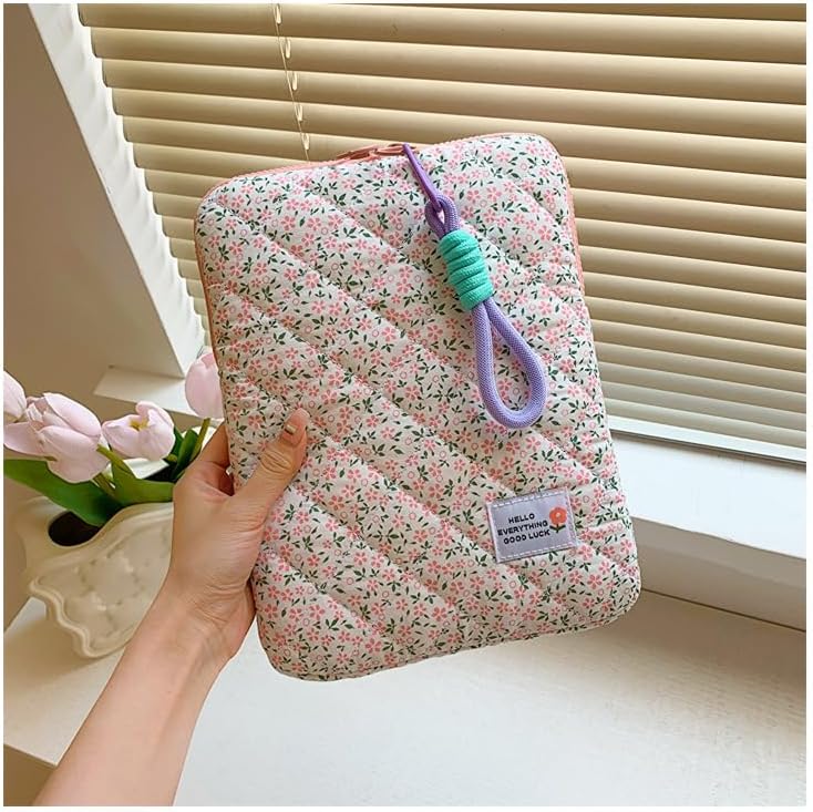Miniatura 7 de Linda bolsa de transporte floral para laptop para niñas del centro de la ciudad, funda para computadora portátil preppy Y2K Estética japonesa