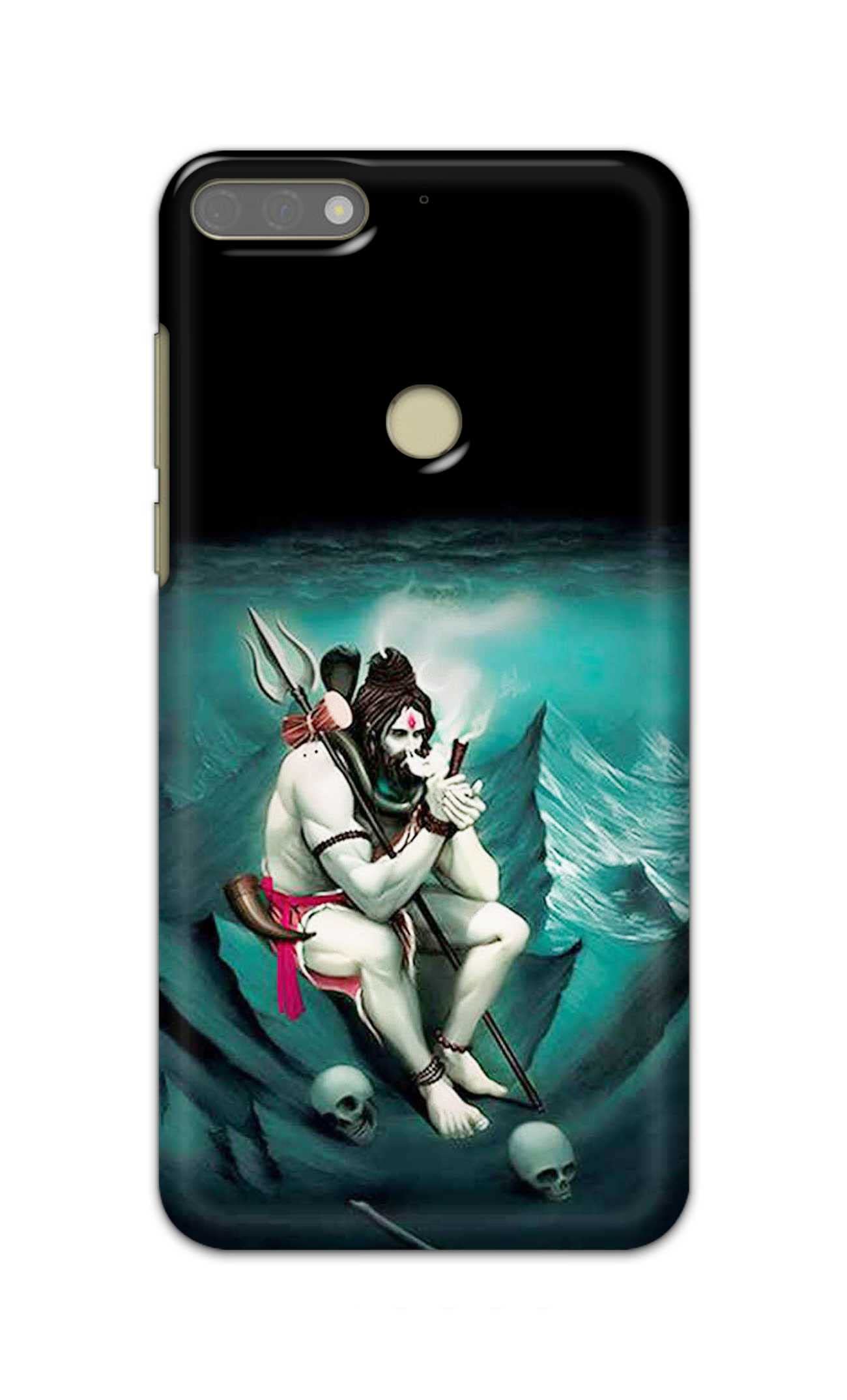 NalamiCases Lord Shiva Bholenath with Skulls in Himalayas Printed Designer Hard Back Case Cover for Honor 7C / Huawei Y7 Prime (2018) / Huawei Y7 (2018) / Nova 2 Lite -(VL) DNL2030