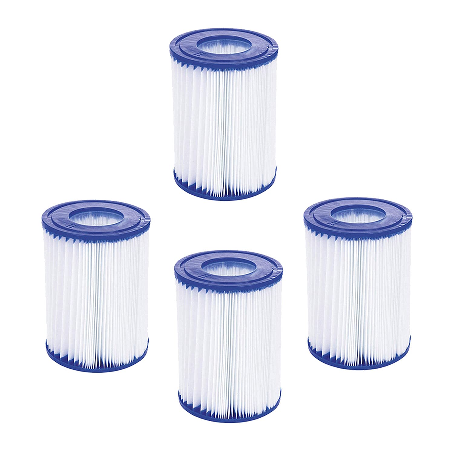 WuYan 4 Pack Swimming Pool Filter Compatible with Best-way Cartridge II, Replacement Hot Tubs Filter Compatible with Lay Z Spa Filter Pump