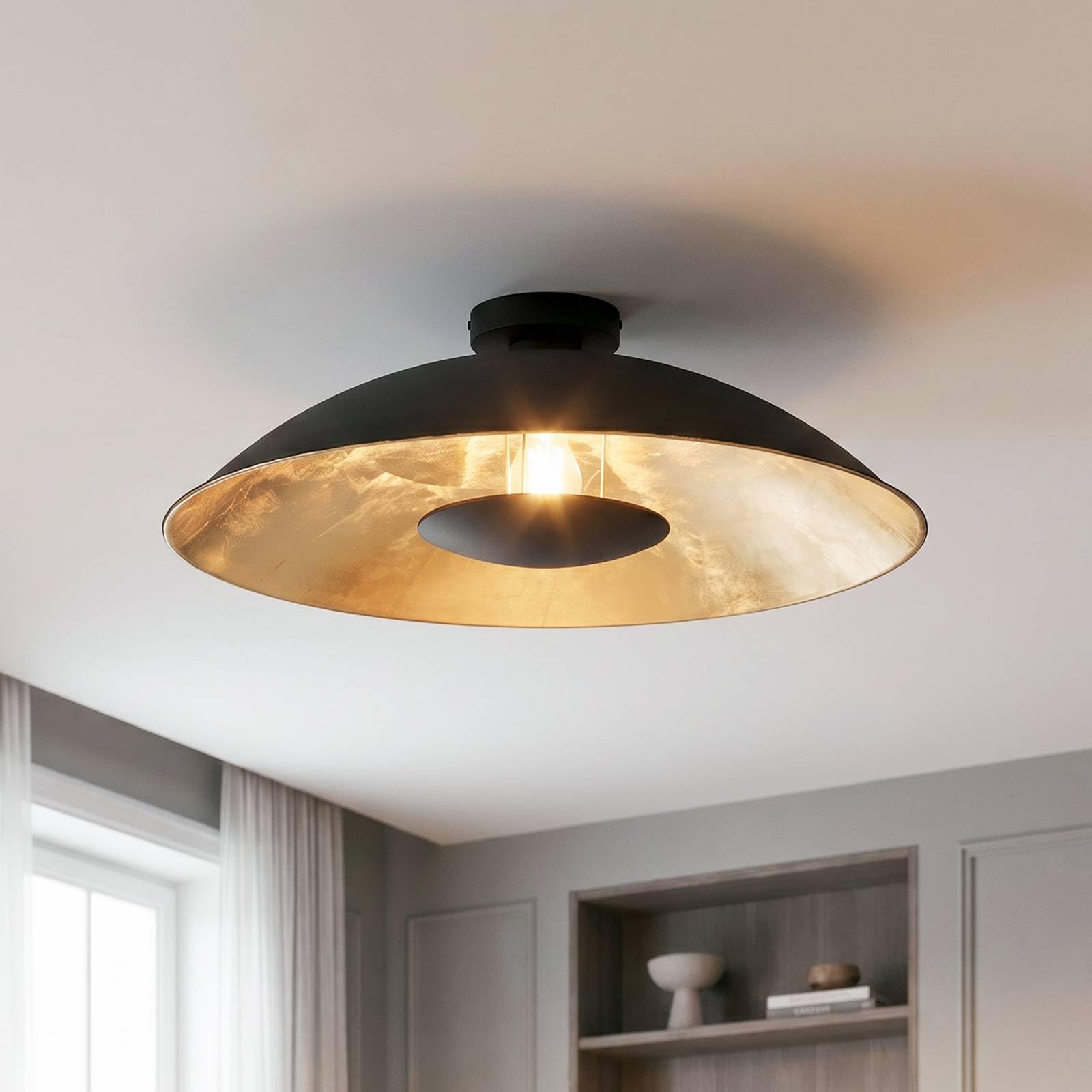 Lindby Ceiling Light Emilienne dimmable (Modern) in Black Made of Metal for e.g. Living Room & Dining (1 Light Source, E27) from Ceiling lamp
