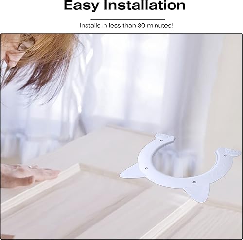 Miniatura 5 de Puerta interior para gatos, puertas de mascotas para gatos, agujero en forma de gatito, paso, puerta de gato, se adapta a la puerta interior, oculta