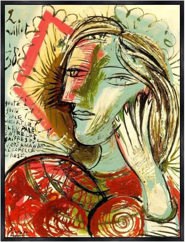 Grabado de Pablo Picasso Cabeza de una mujer en lienzo de alta definición decorativo 50x70