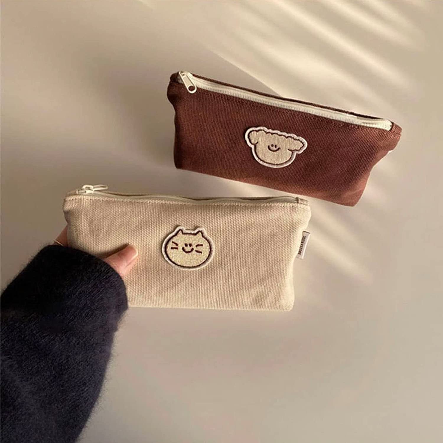 Amazon.co.jp: 筆箱 韓国 猫ちゃん かわいい犬 シンプル ふでばこ ペン