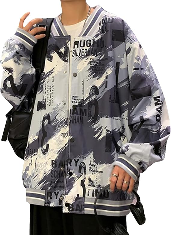 Amazon Yunhen スタジャン メンズ ブルゾン スタジアムジャンパー スカジャン ジャンバー ジャケット 大きいサイズ カジュアル 野球服 ゆったり アウター 韓国風 ストリート ファッション おしゃれ 秋服 コート ジャケット 通販