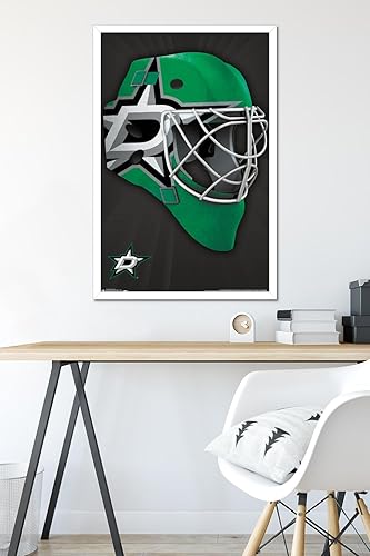 Miniatura 100 de Trends International NHL Dallas Stars - Póster de pared con máscara 16, 22.375 x 34 pulgadas, versión enmarcada en negro Versión con marco negro