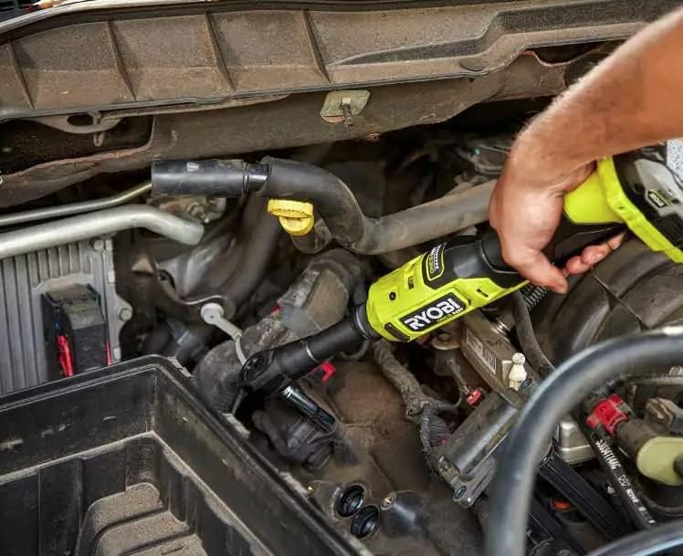 Miniatura 7 de RYOBI - Trinquete de alcance extendido inalámbrico sin escobillas de 18 V ONE+ HP de 18 V (solo herramienta) - PBLRC25B