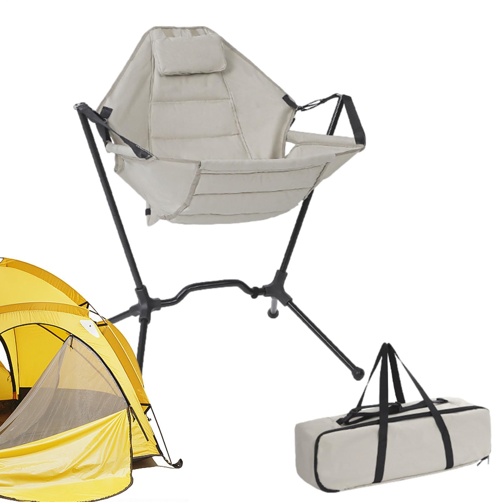 Chaise d'extérieur pliable réglable en aluminium pour camping et jardin