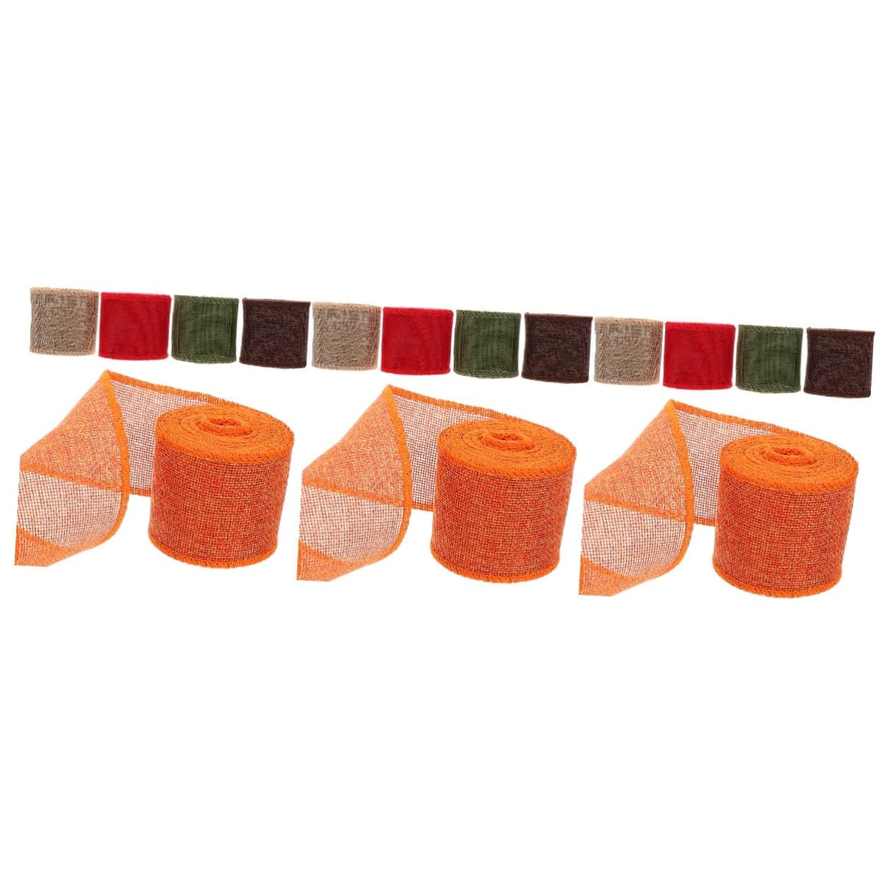 Lurrose 3 Sätze Gurtbandimitat Aus Leinen Seidenband Ribbon Dekoration Türdeko Weihnachten Aufkleber Linie Korb Verschleißfestes Geschenkband Praktisches Wickelband Polyester 5 Rollen * 3