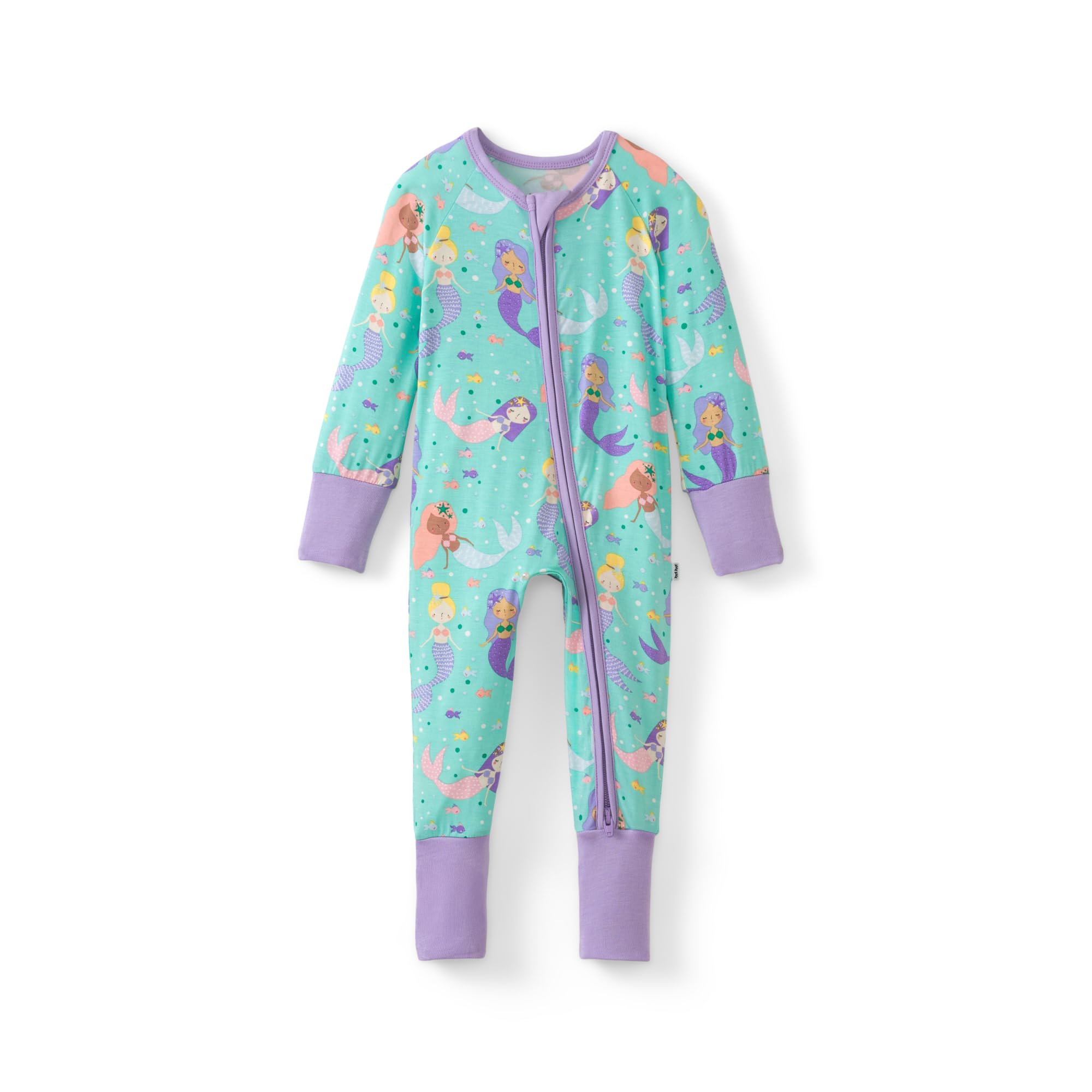 Little Sleepies Pajamas for Baby Boys & Girls, Viscose from Bamboo Baby Pajamas, Sleepers, 2-Way Zipper PJs | 2-way zipper, boys & girls kids pajamas, family matching, tagless, eczema-friendly, fold-over cuffs, seasonless, Preemie-3T 18-24 Months Mermaid Magic