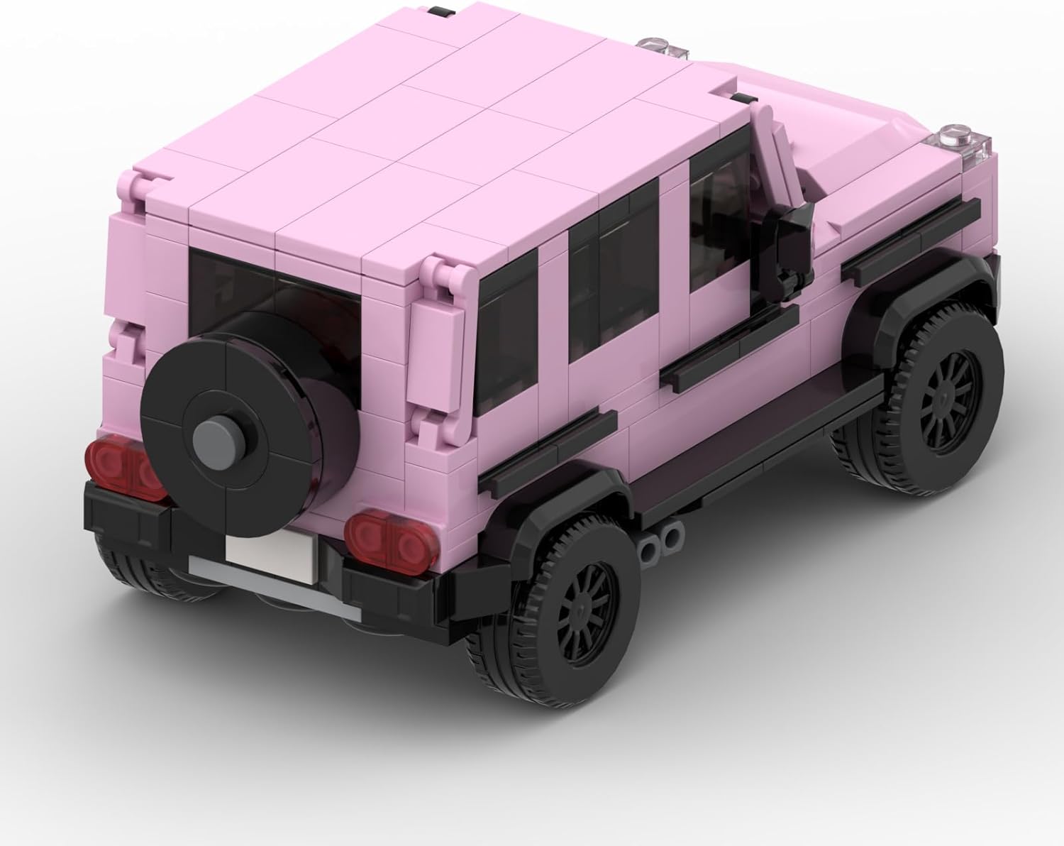 Custom Building Block Set G-Class SUV Model, Pink, DIY Construction Toy