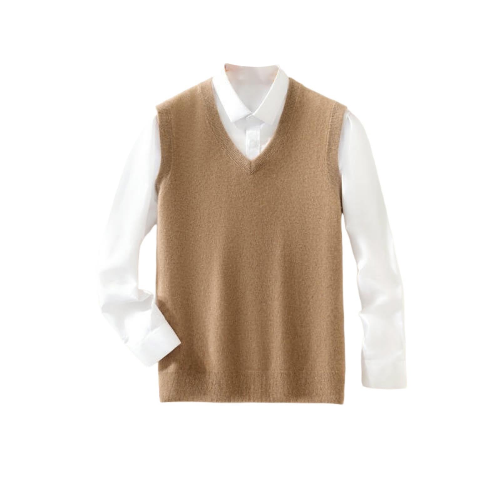 Pull ample sans manches col en V homme en maille texturée premium - 8