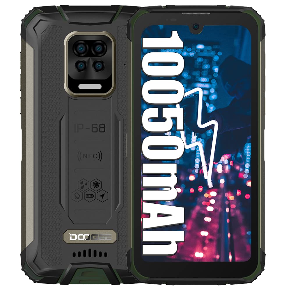 Rugged Phone Unlocked DOOGEE S59 Pro 10050mAh Big Battery Phone P22 Octa-core 4GB+128GB Android 10 W