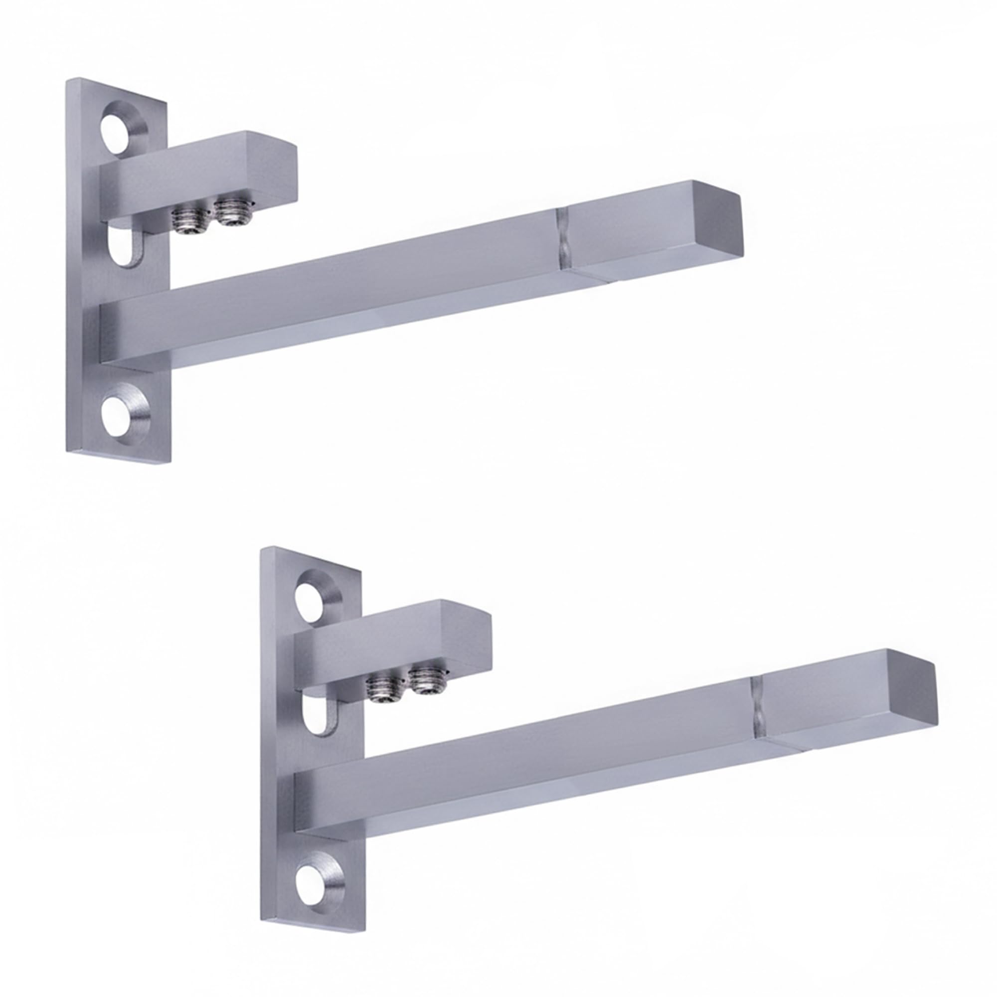 Atlantic F Type Glass Shelf Bracket 6 inch (Stainless Steel, Silver Matt Finish, Adjustable 6/8/10/12 mm, Pack of 4 Piece) — Amazon image 14