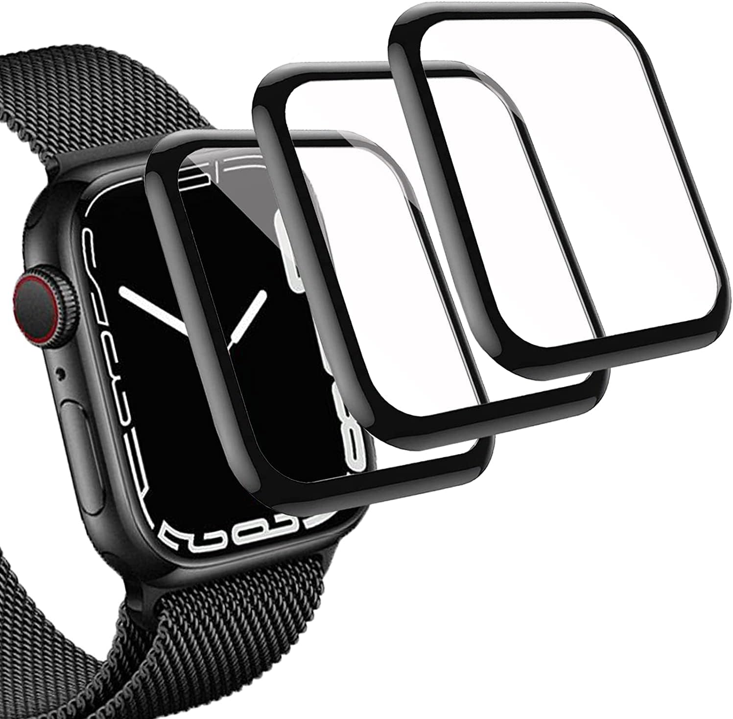 for Apple Watch Screen Protector - 3 Packs iWatch 7 Screen Protector, Anti-Scratch Resistant Full Coverage Scratch-Proof Screen Film Compatible Apple iWatch Series 7 (41mm)