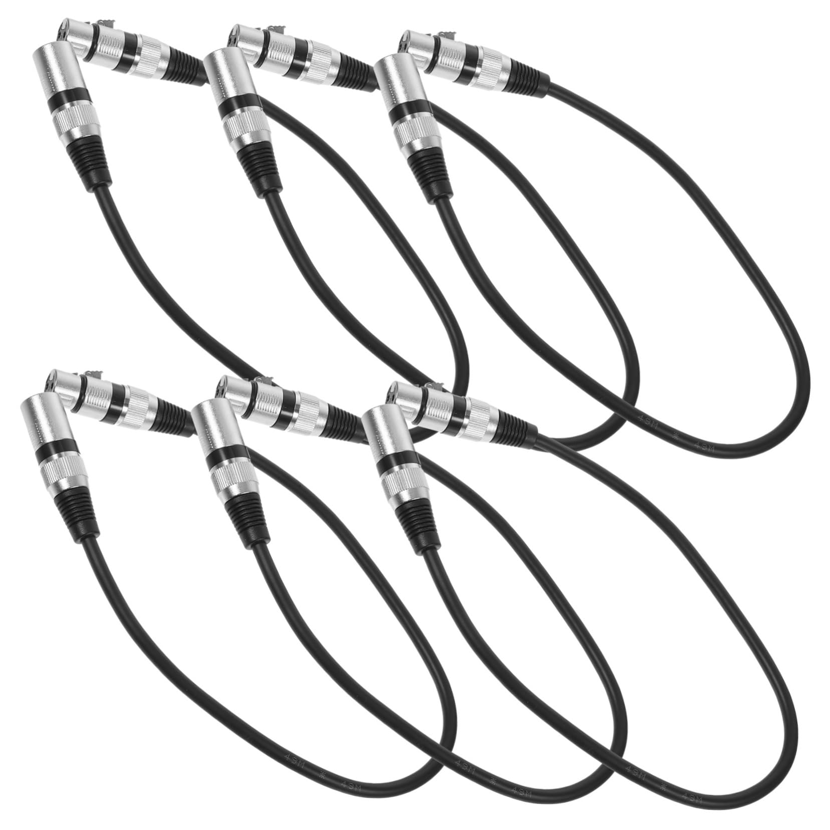 6 Stück 3-poliges Xlr Mikrofonkabel Xlr Stecker Sauerstofffreies Kupfer für Ktv Tonanlagen