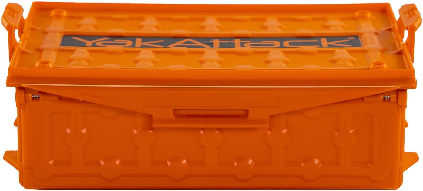 YakAttack TracPak Stackable Storage Box – YakAttack Orange | Kayak Fishing Gear Storage | Fits GearTrac & MightyMount | Kayak Accessories for Fishing Tackle & Tools | Compact 1 lb Weight