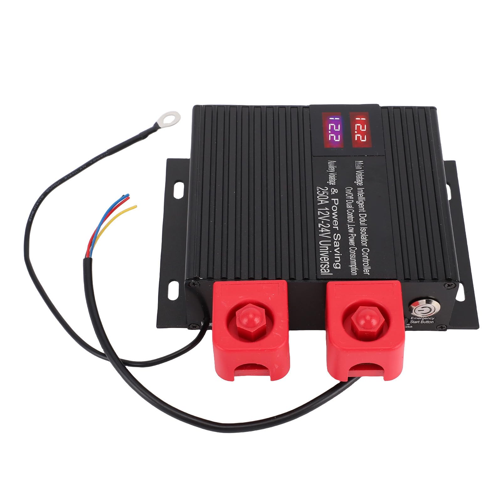 Aislador Inteligente de Doble Batería, Potente relé para Barco, Coche, RV, UTV, Voltaje Universal, Aleación de Aluminio de 12V y 24V (250A)