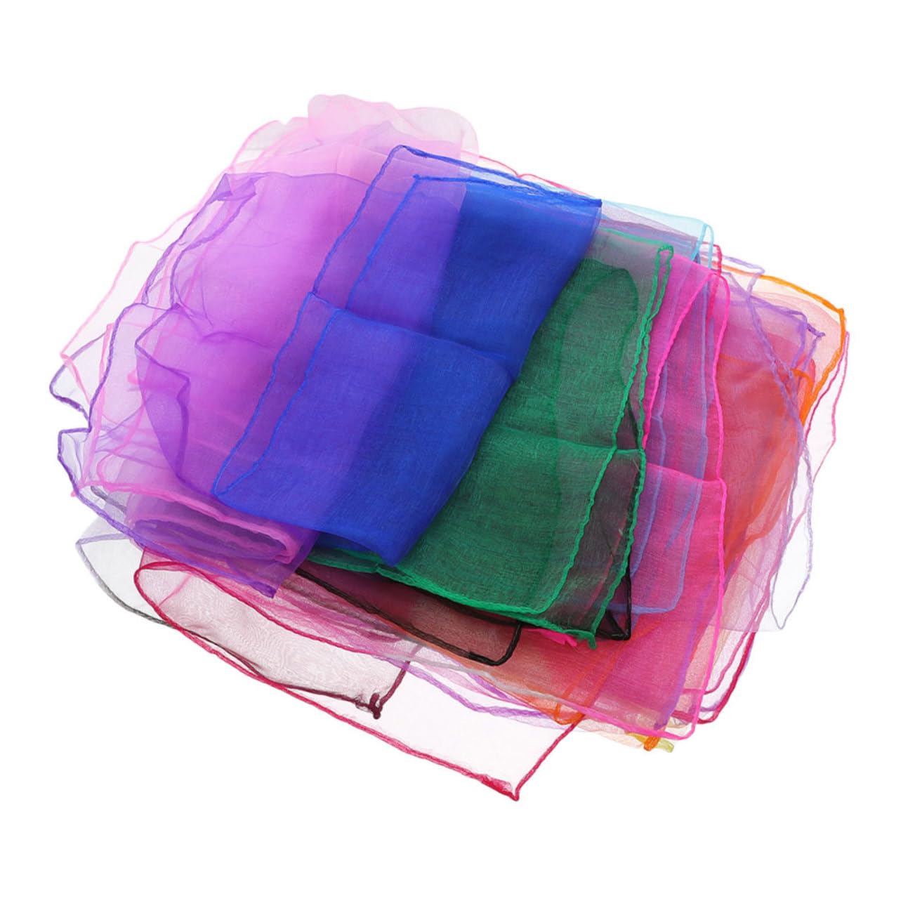 KESYOO 10pcs Colorful Square Scarves for Dance and Juggling Performance Props Ideal for Music Movement and Rhythm Activities for and