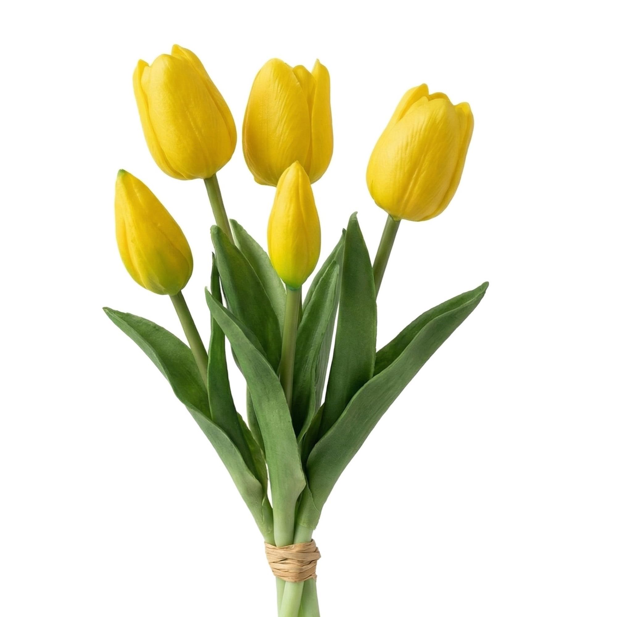 HMETOL Real Touch Silk Artificial Tulips Flowers for Home Wedding Party