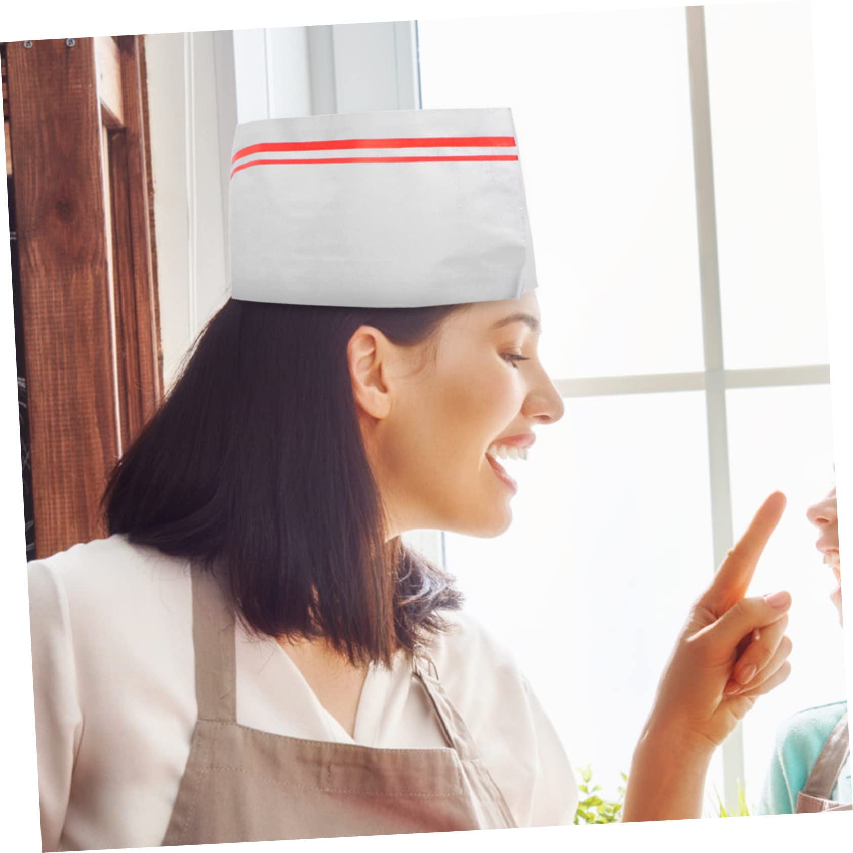 Beaupretty Gorro de Cocina Desechable de Papel 80 Unidades para Restaurante | Color Blanco, Diseño Unisex, Paquete de 80 Piezas, Uso en Pubs y Hoteles