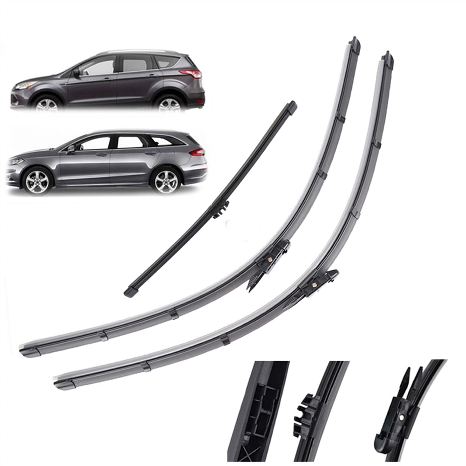 Parabrezza Parabrezza Spazzole Tergicristallo Auto Anteriore Posteriore Lunotto Tergicristallo per Ford per Mondeo MK5 per Estate 2015 2016 2017 2018 2019