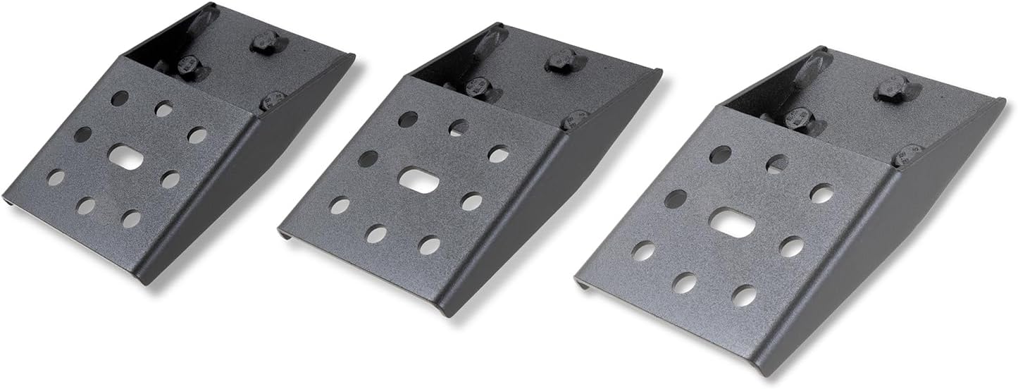TrailFX Roof Rack Mounting Bracket Pair Steel Bolt-On Mount for Awnings Traction Boards and Recovery Gear Textured Black Powder Coat Direct Fit for TrailFX BR015T Roof Rack