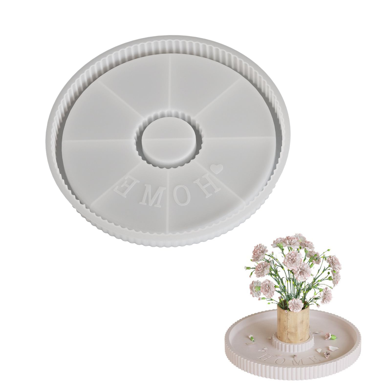 Moule rond en silicone pour fabriquer des objets de décoration sans rater les bords
