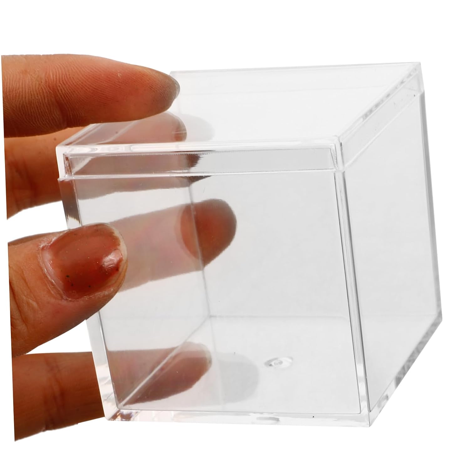 10pcs Transparent Mineral Collection Box Food-Grade Acrylic Storage Containers for Crystals Plants and Animal Specimens
