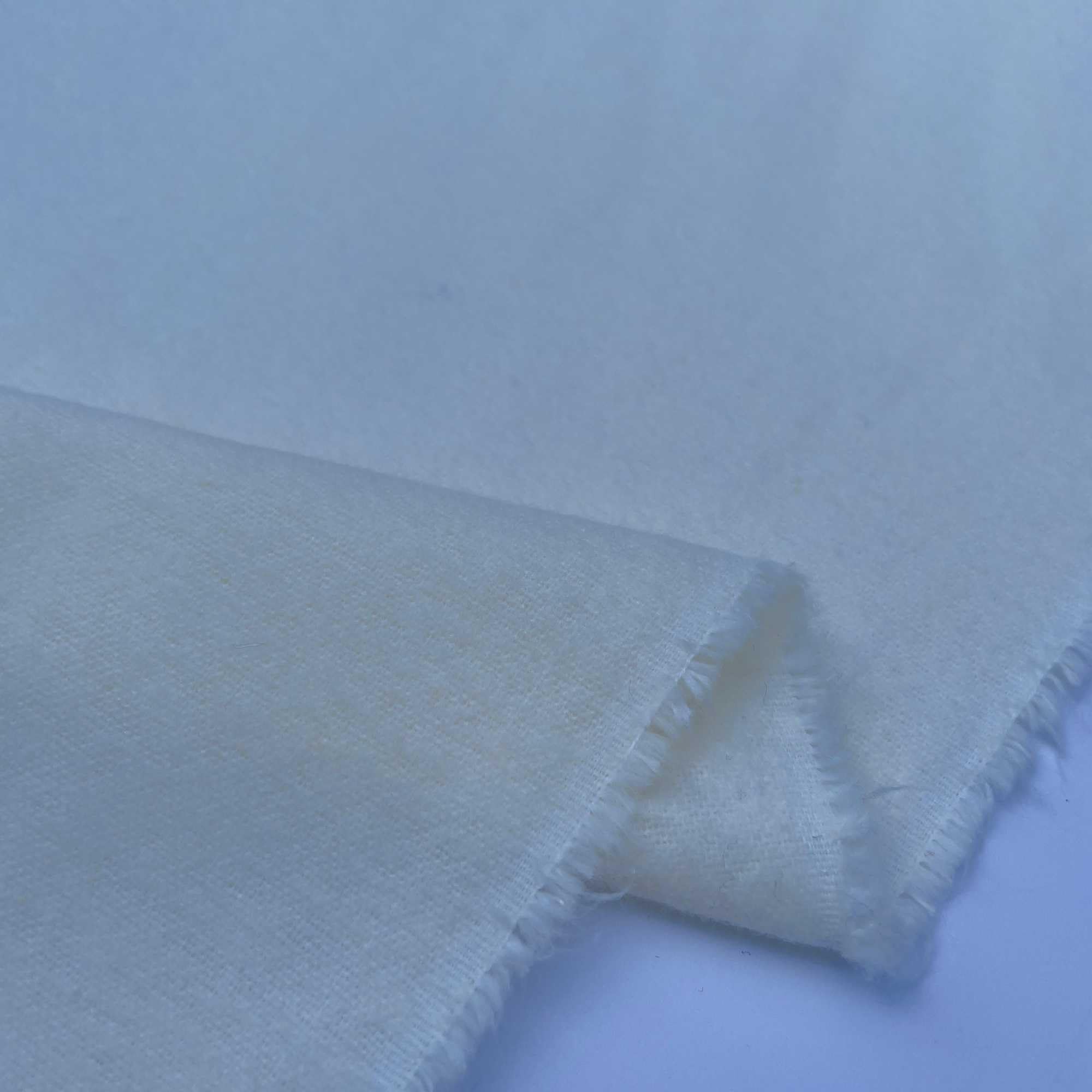 Woven Plain 100% Brushed Cotton Winceyette Wynciette Soft Flannel Flannelette Fabric | 40" - 105 cm Wide (Per Half Metre, Cream)
