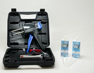 AP-1230 Armor-Bond Flex Starter Pack – Dispense Gun, Case & 2X 50ml Polyurethane Adhesive Cartridges | Flexible, Fast-Setting, Shock Absorbing Bond | with Mix Tips