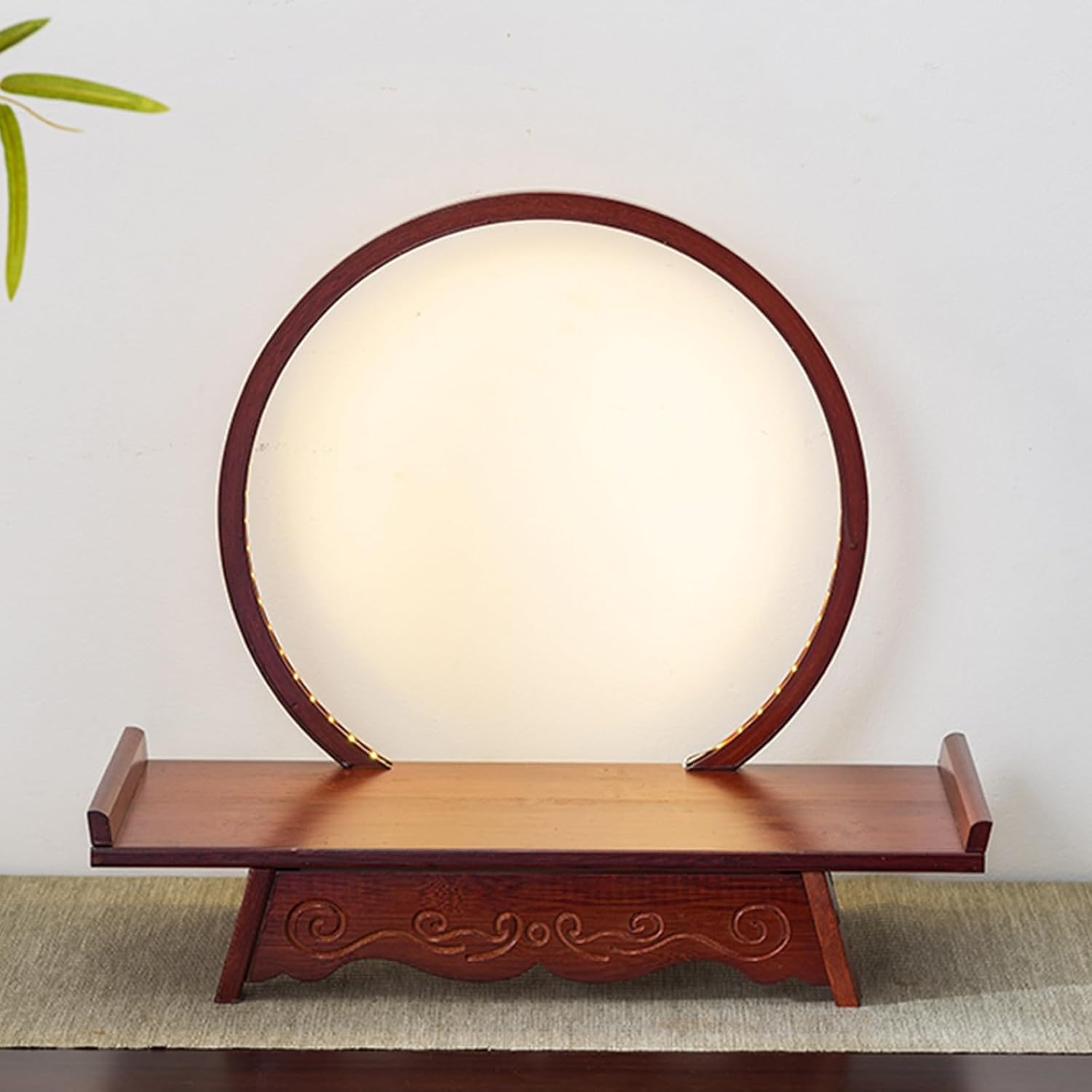Prayer Altar, Chinese Meditation Table, Personal Shrine Altar Table, Buddha Altar Shelf Shrine, for Homes Temples Ancestral Halls(Walnut Color,15.7x9x4.3in)