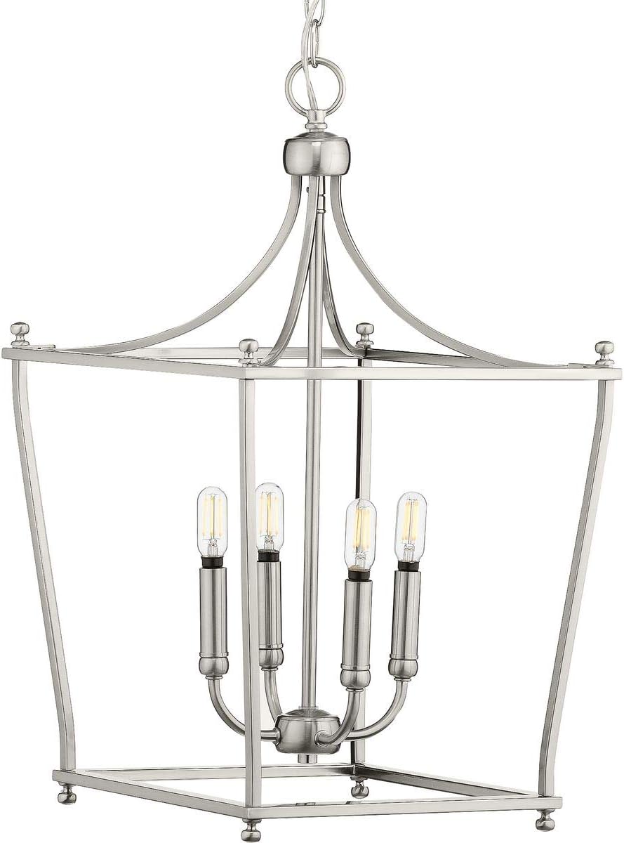 Progress Lighting Parkhurst Collection Brushed Nickel Four-Light Foyer