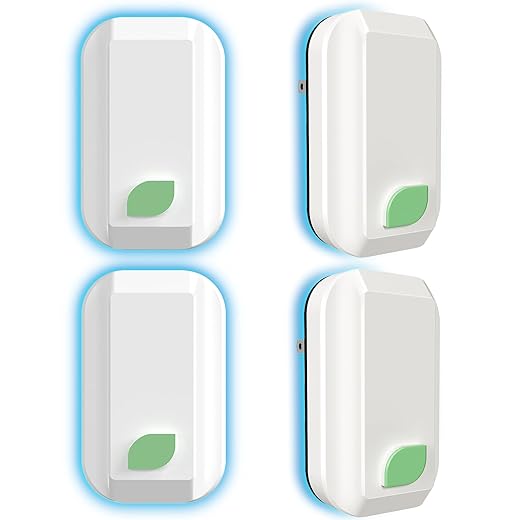 Limpin Plug In Air Ionizers-4Pack, Negative Ion Air Purifier for Home Quiet Operation Ionic Air Purifier for Bedroom Portable Air Cleaner for Office Living Room, kitchen, Bathroom,Pet Room (4Pack)