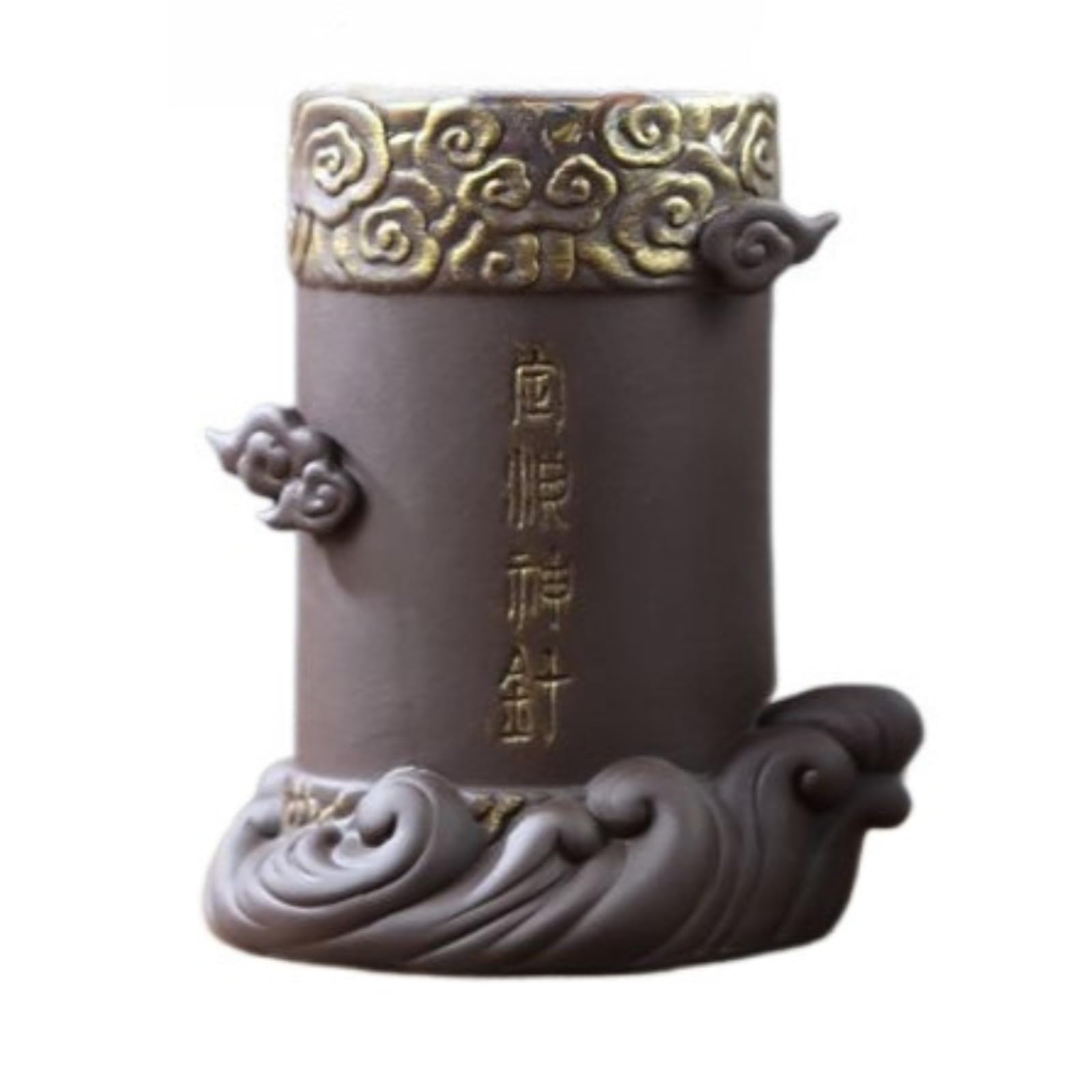 Portapenne in ceramica, 13,8 cm, ornamento da tavolo per ufficio