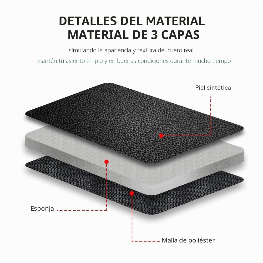 AUTOYOUTH Fundas de Asiento de Coche Delanteras de Piel sintética, Estilo de Moda, Asiento de Coche con Respaldo Alto, Protector de Asiento de Coche